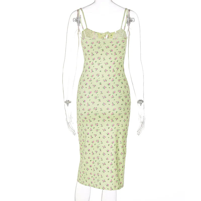 Floral Ruched Bodycon Party Dress