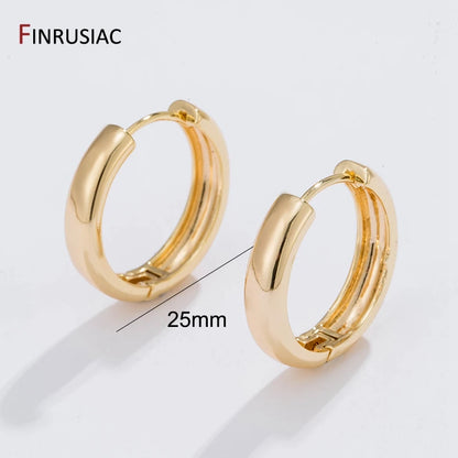Trendy Gold Circle Hoop Earrings