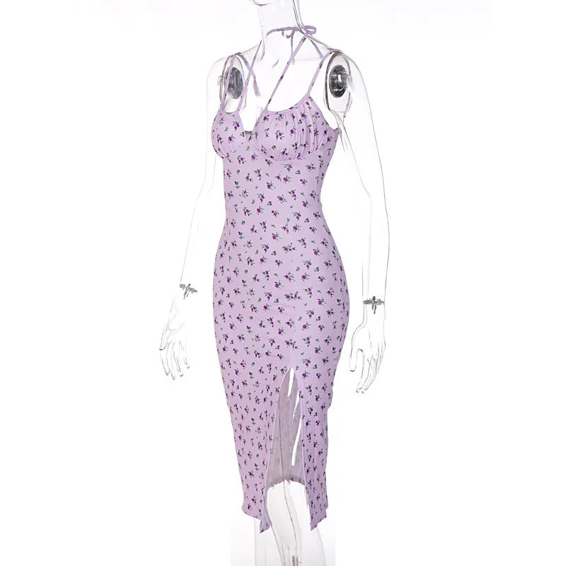 Floral Ruched Bodycon Party Dress