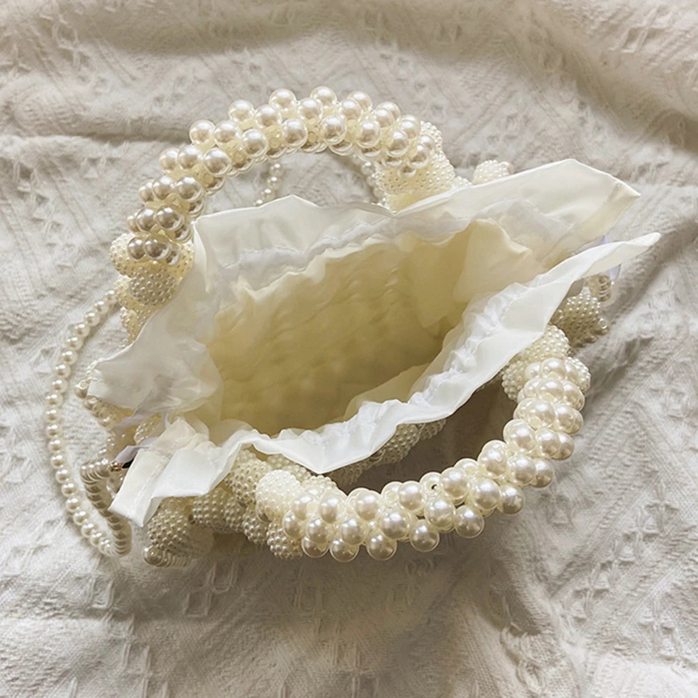 Luxury Handmade Pearl Beaded Evening Bag