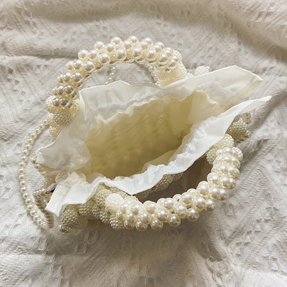 Luxury Handmade Pearl Beaded Evening Bag