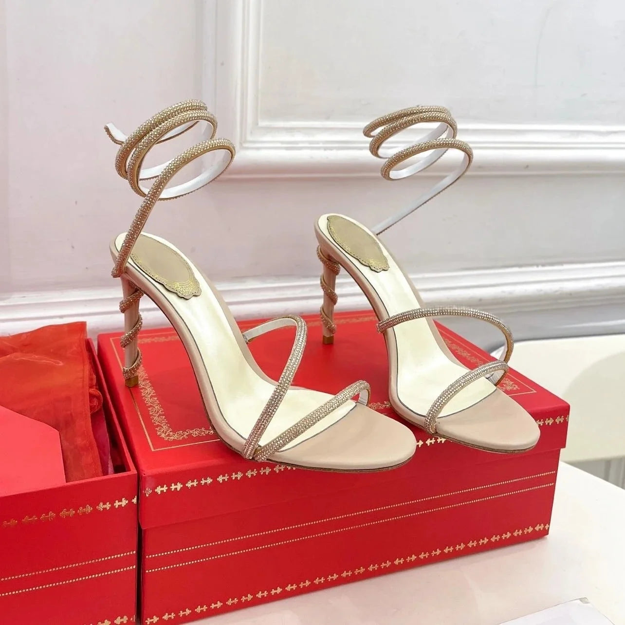 Genuine Leather Pointed-Toe Mules