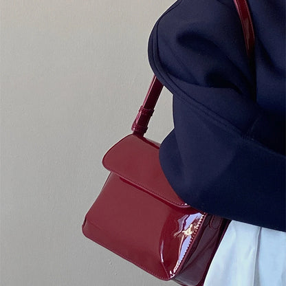 Retro Small Square PU Leather Messenger Bag