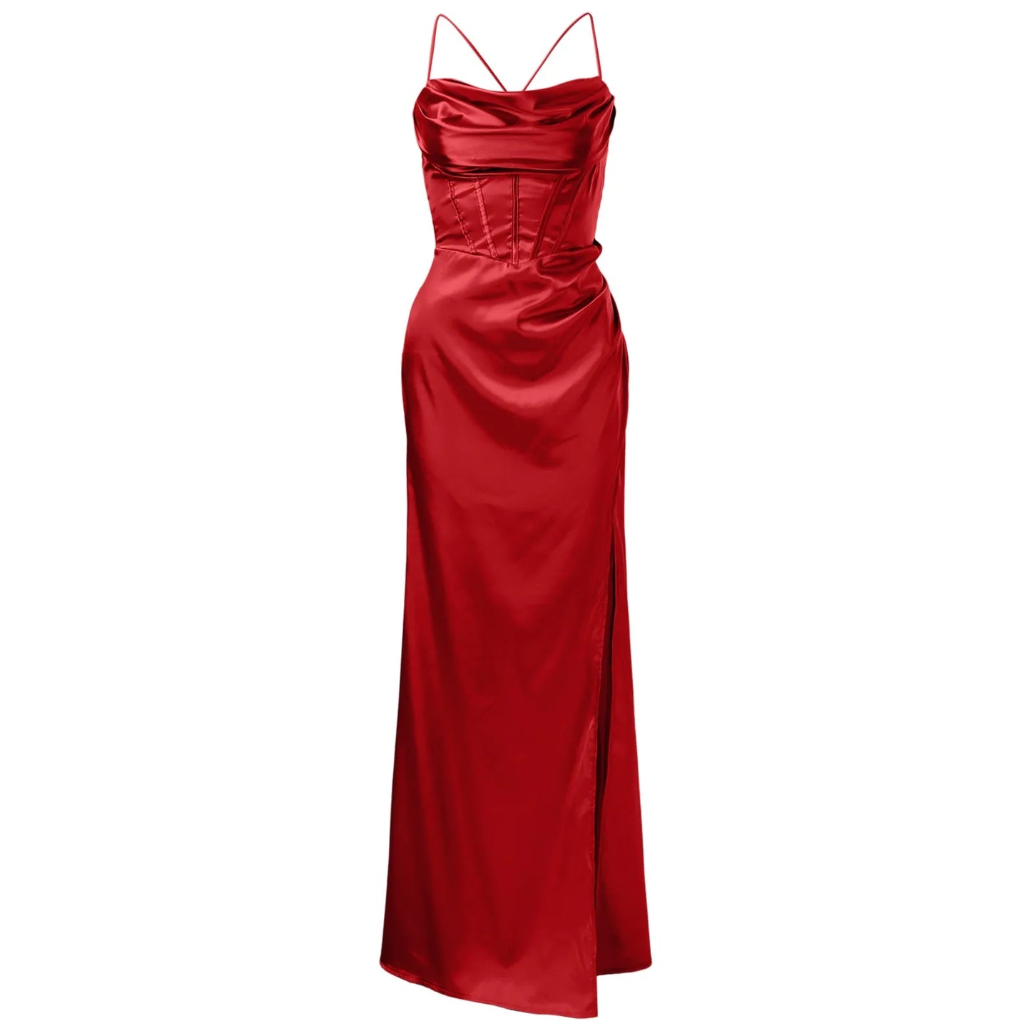 Silky Satin Corset Party Dress