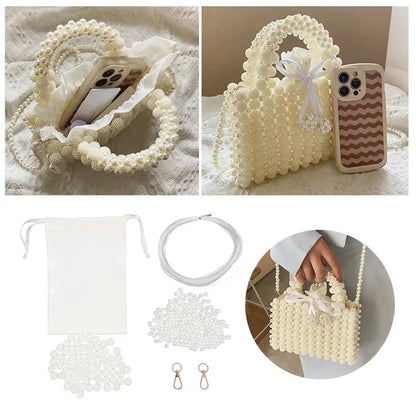 Luxury Handmade Pearl Beaded Evening Bag
