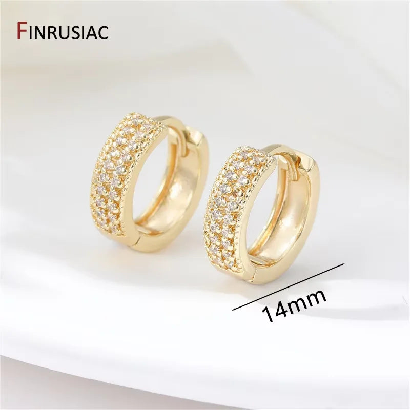 Trendy Gold Circle Hoop Earrings