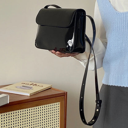 Retro Small Square PU Leather Messenger Bag