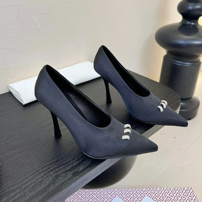 Retro Leather Mary Jane Heels