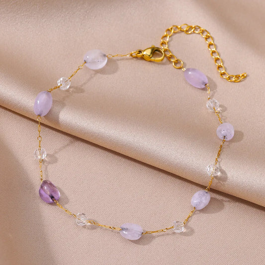 Gold Opal Stone Anklet
