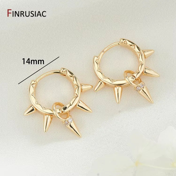 Trendy Gold Circle Hoop Earrings