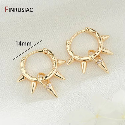 Trendy Gold Circle Hoop Earrings