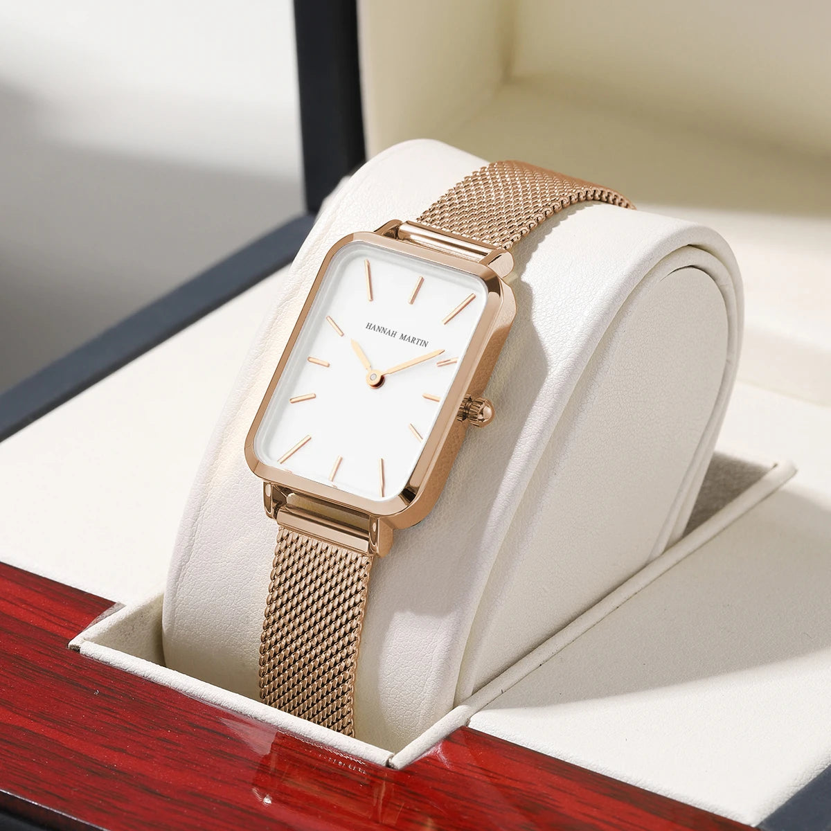 Square Mesh Strap Watch
