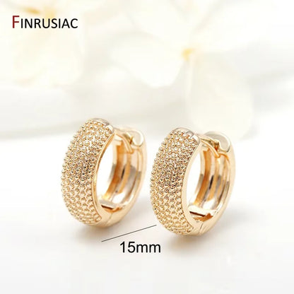 Trendy Gold Circle Hoop Earrings