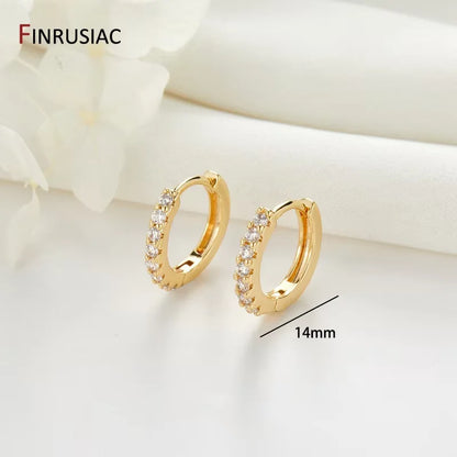 Trendy Gold Circle Hoop Earrings