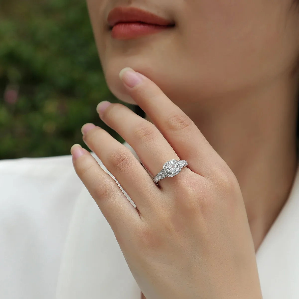 Vintage Sterling Silver Moissanite Ring