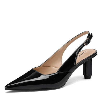 Pointed Slingback Kitten Heels