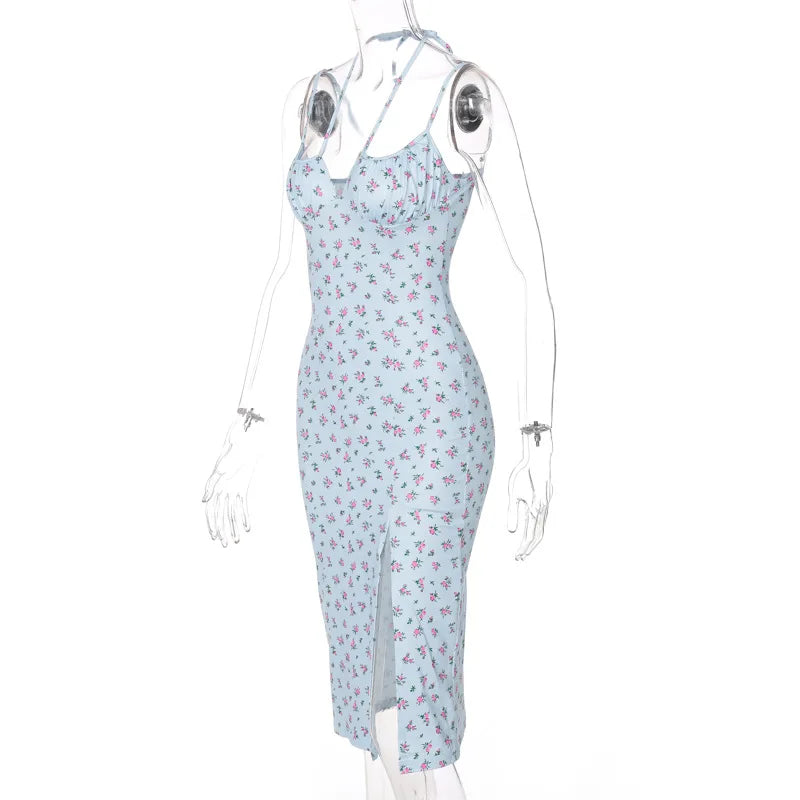 Floral Ruched Bodycon Party Dress