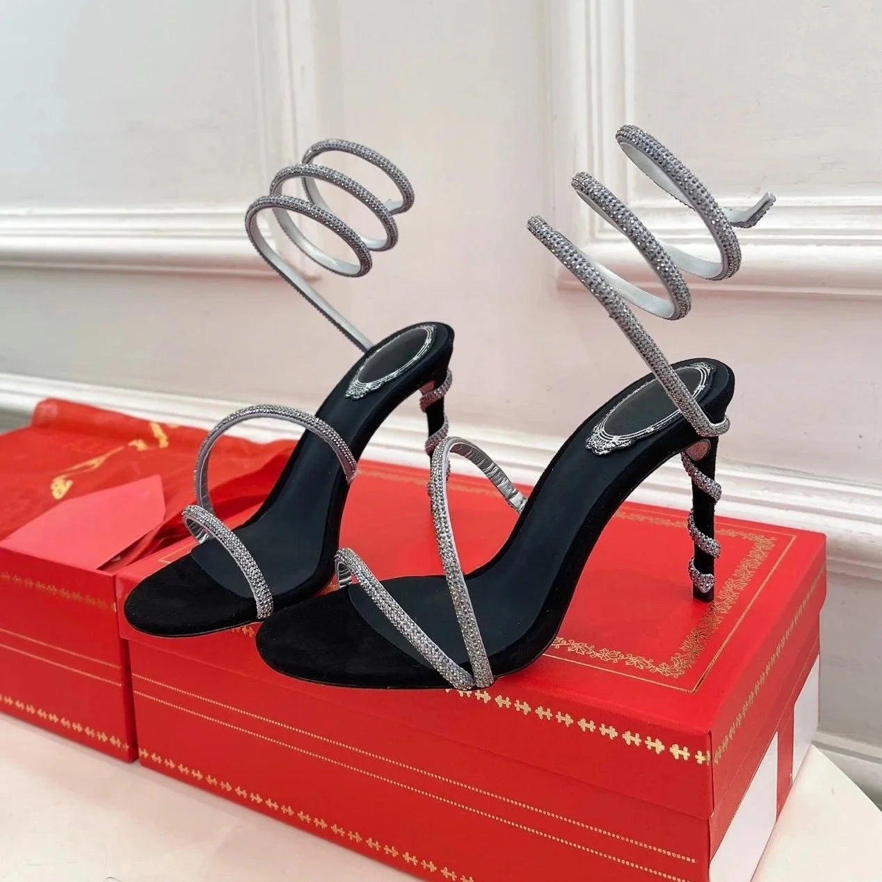 Genuine Leather Pointed-Toe Mules
