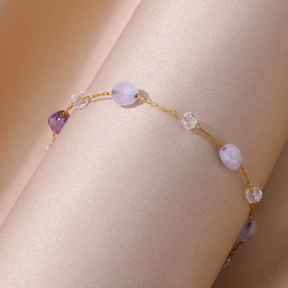 Gold Opal Stone Anklet