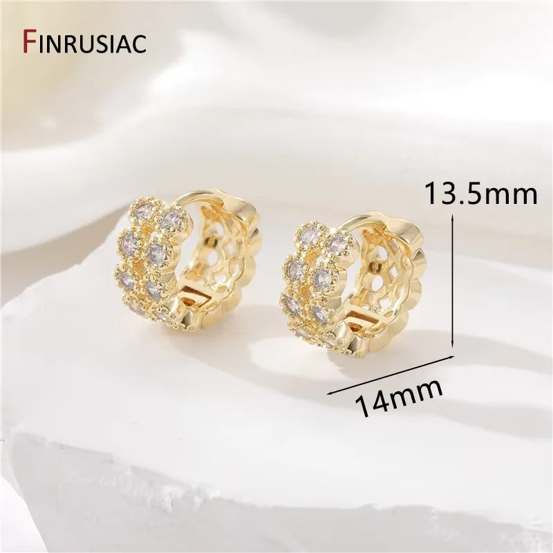 Trendy Gold Circle Hoop Earrings