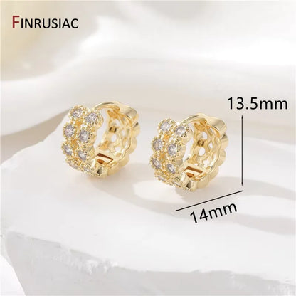 Trendy Gold Circle Hoop Earrings