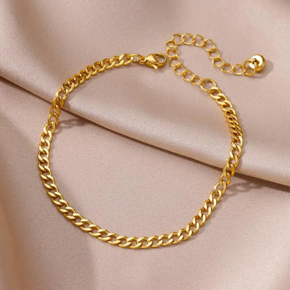 Gold Twist Chain Anklet