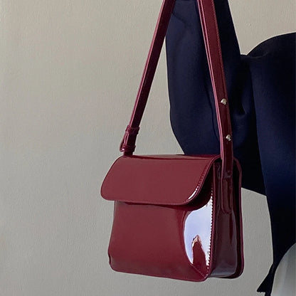Retro Small Square PU Leather Messenger Bag