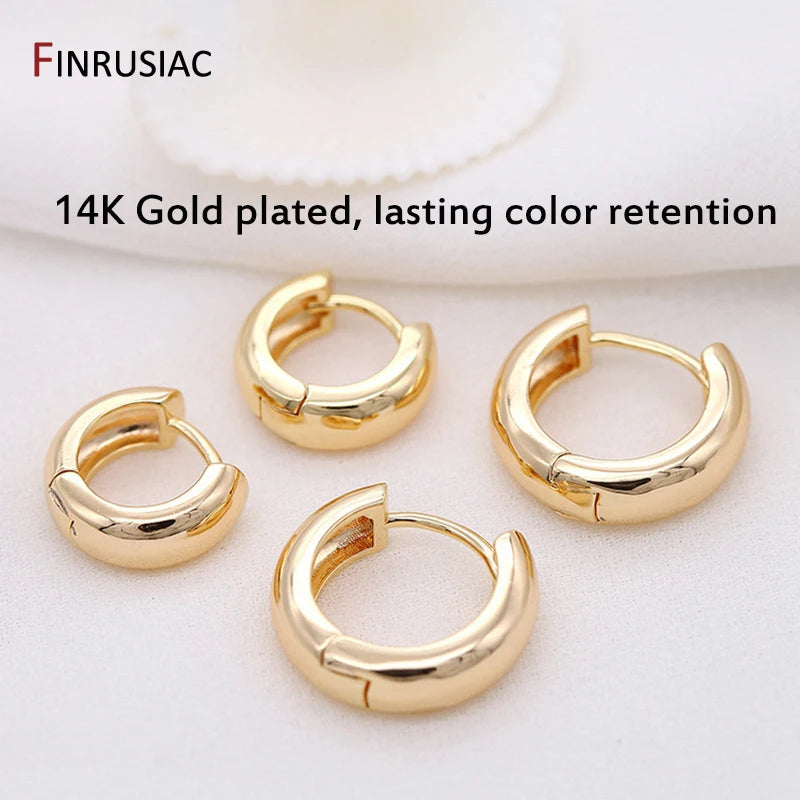 Trendy Gold Circle Hoop Earrings