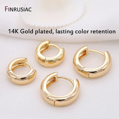 Trendy Gold Circle Hoop Earrings