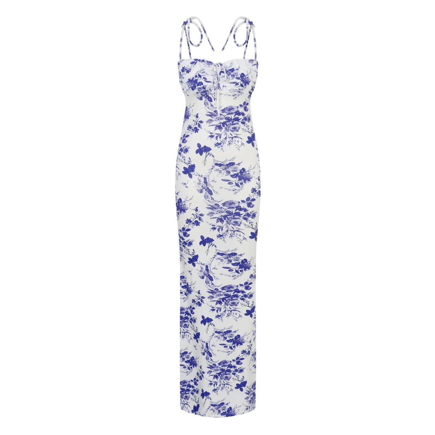 Boho Floral Spaghetti Strap Maxi Dress