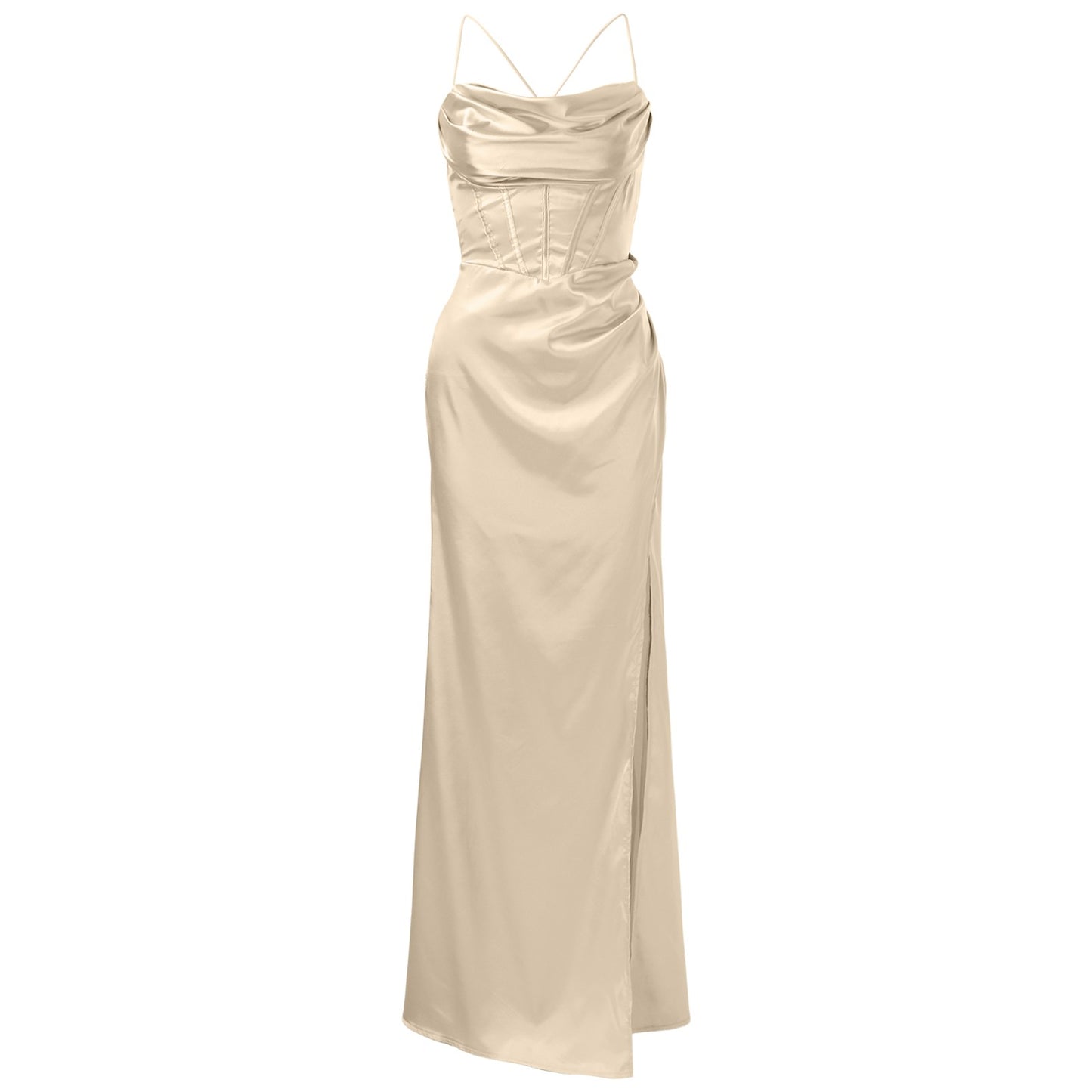 Silky Satin Corset Party Dress