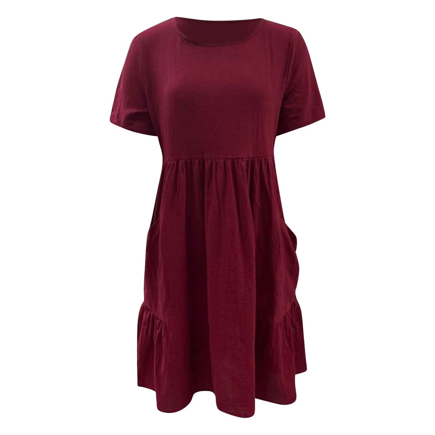 Vintage Cotton Linen Pocket Dress