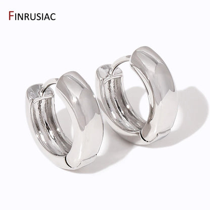Trendy Gold Circle Hoop Earrings