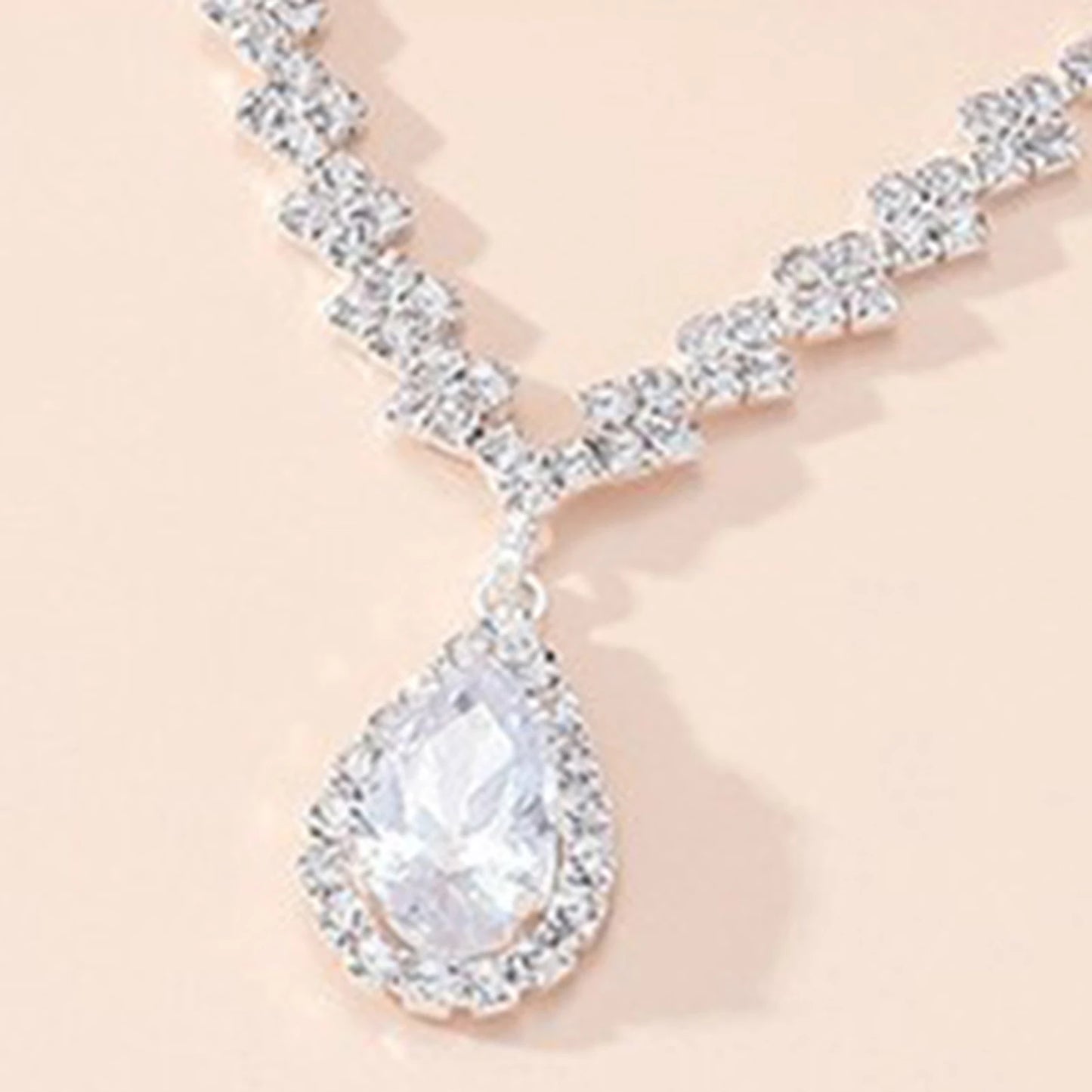 Elegant Droplet Necklace & Earring Set