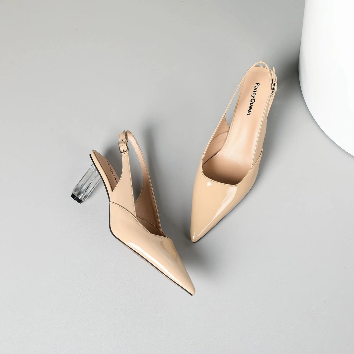 Pointed Slingback Kitten Heels