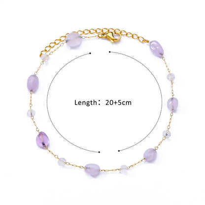 Gold Opal Stone Anklet