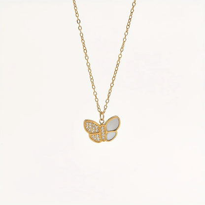 Gold Butterfly Pendant Necklace
